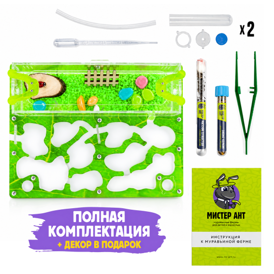 Муравьиная ферма КОМПЛЕКТ медиум, Сочный лист